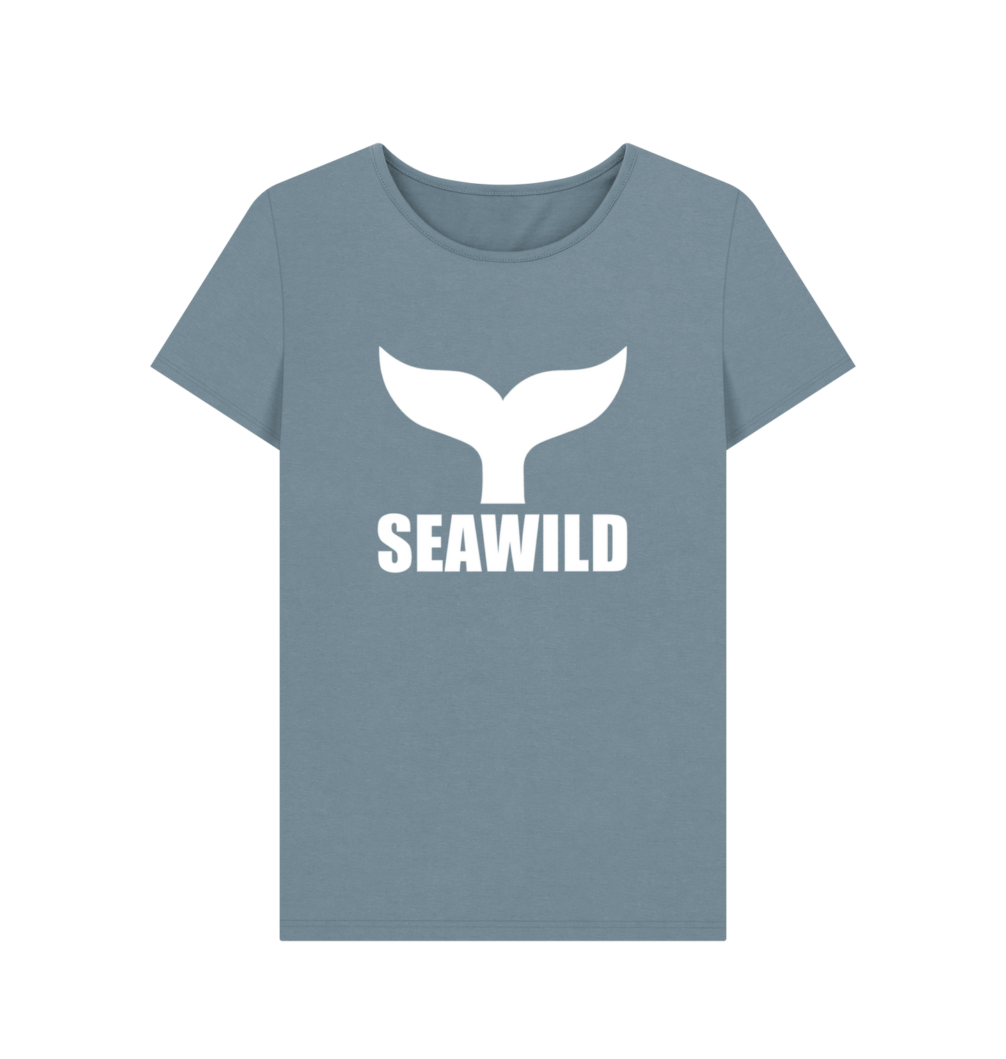 Stone Blue Printed T-shirt Front