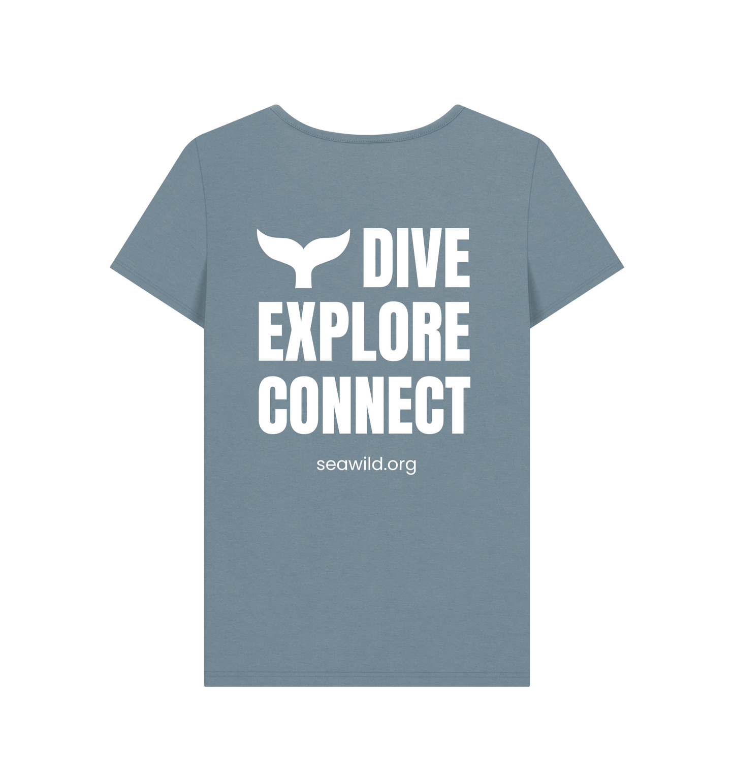 Stone Blue Printed T-shirt Back