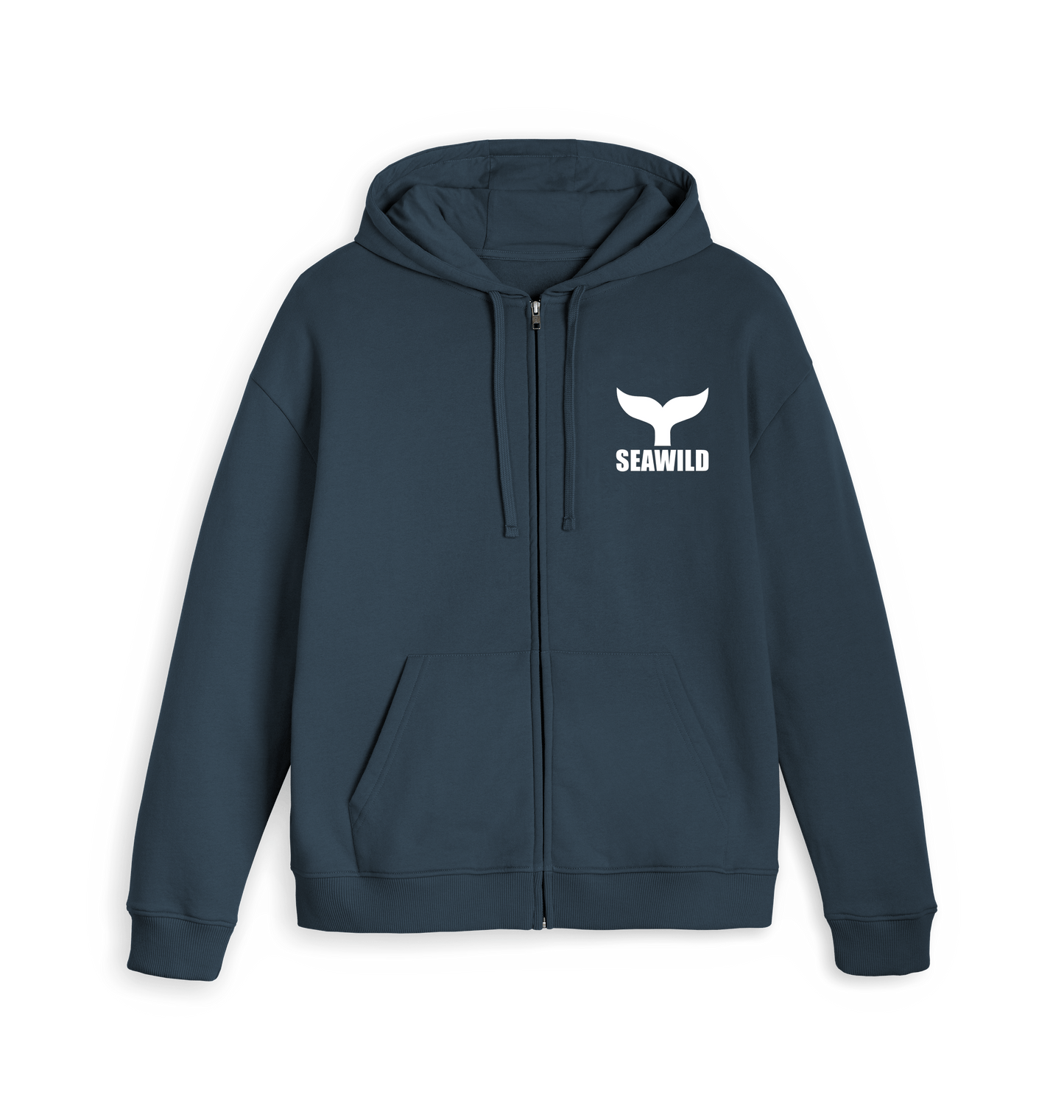 Navy Zip hoody Front