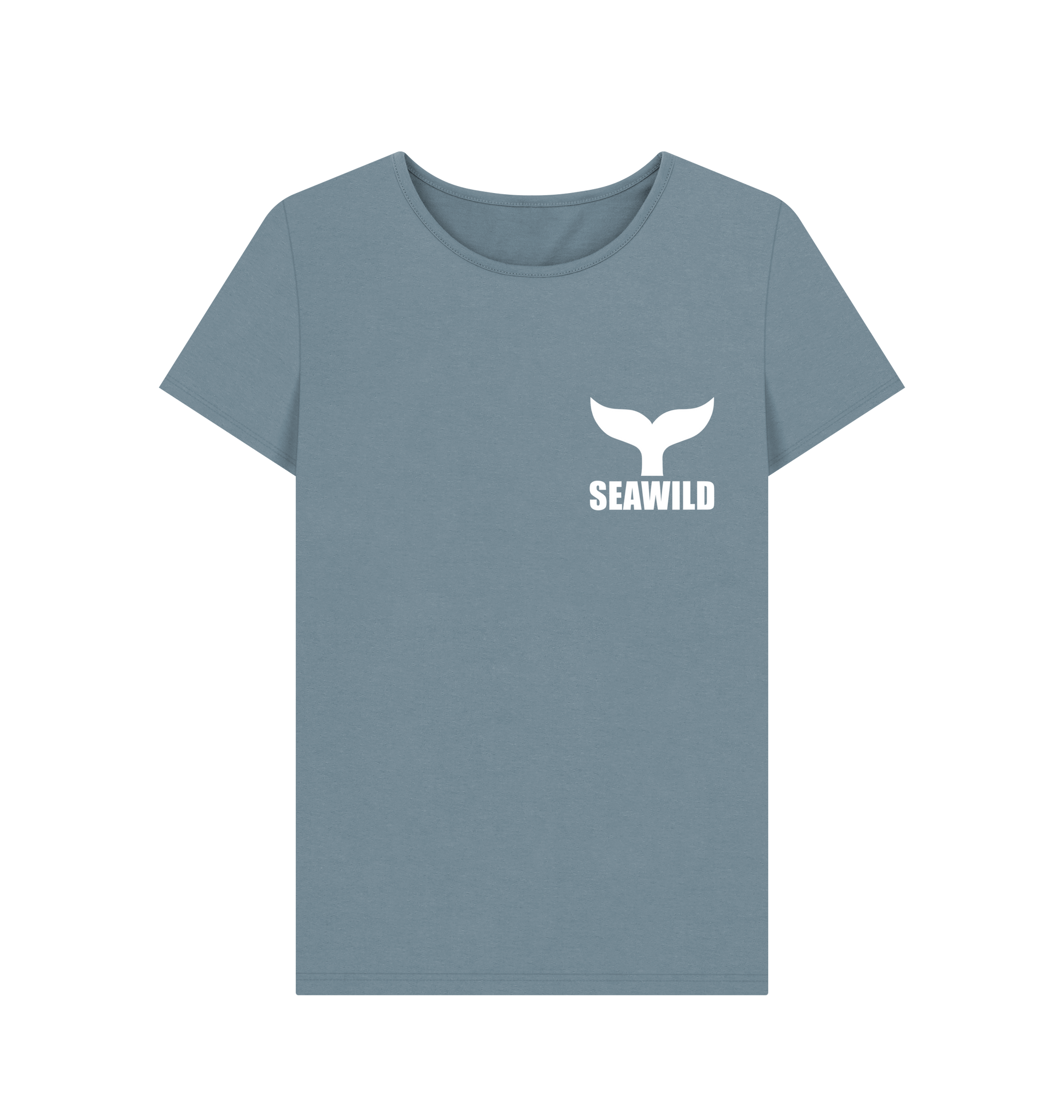 Stone Blue Printed T-shirt Front