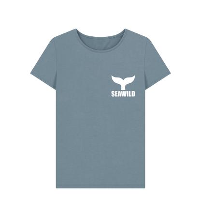 Stone Blue Printed T-shirt Front