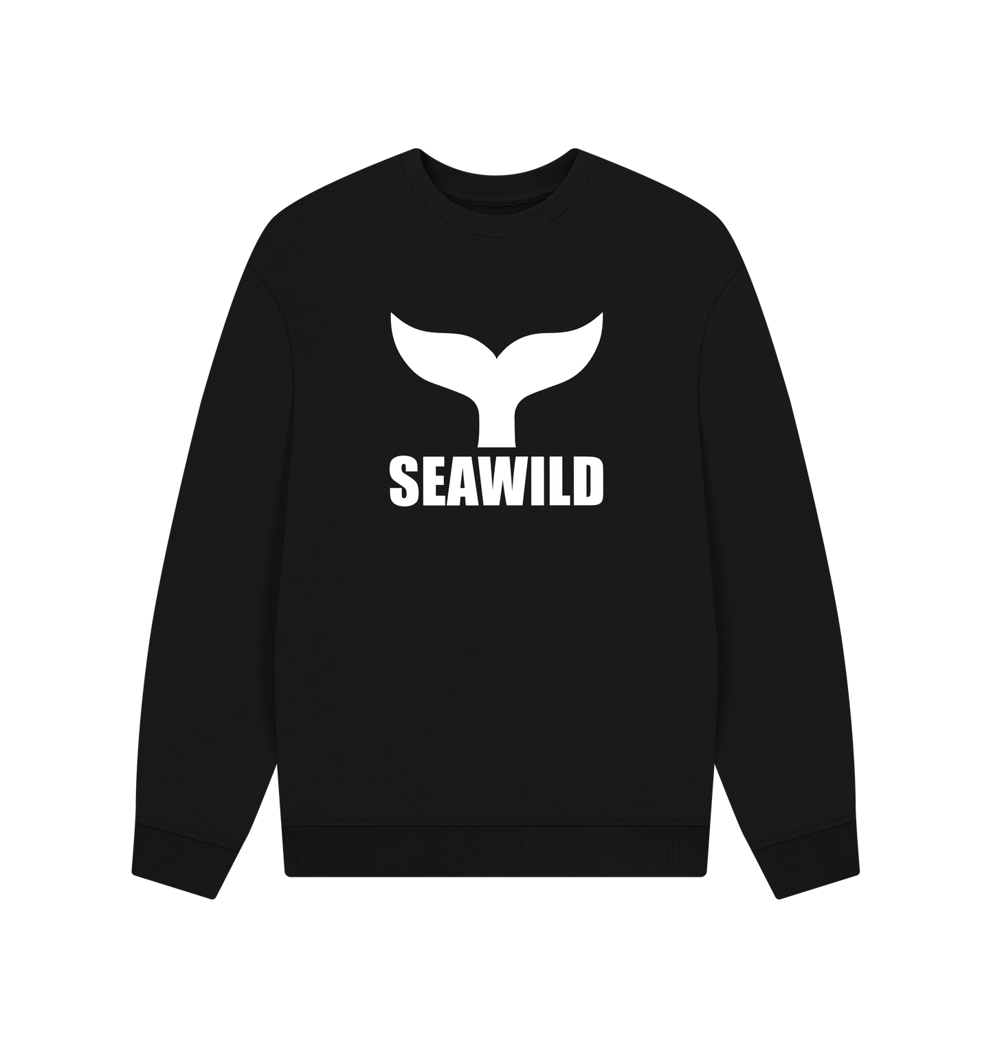 Black Printed Sweater Front