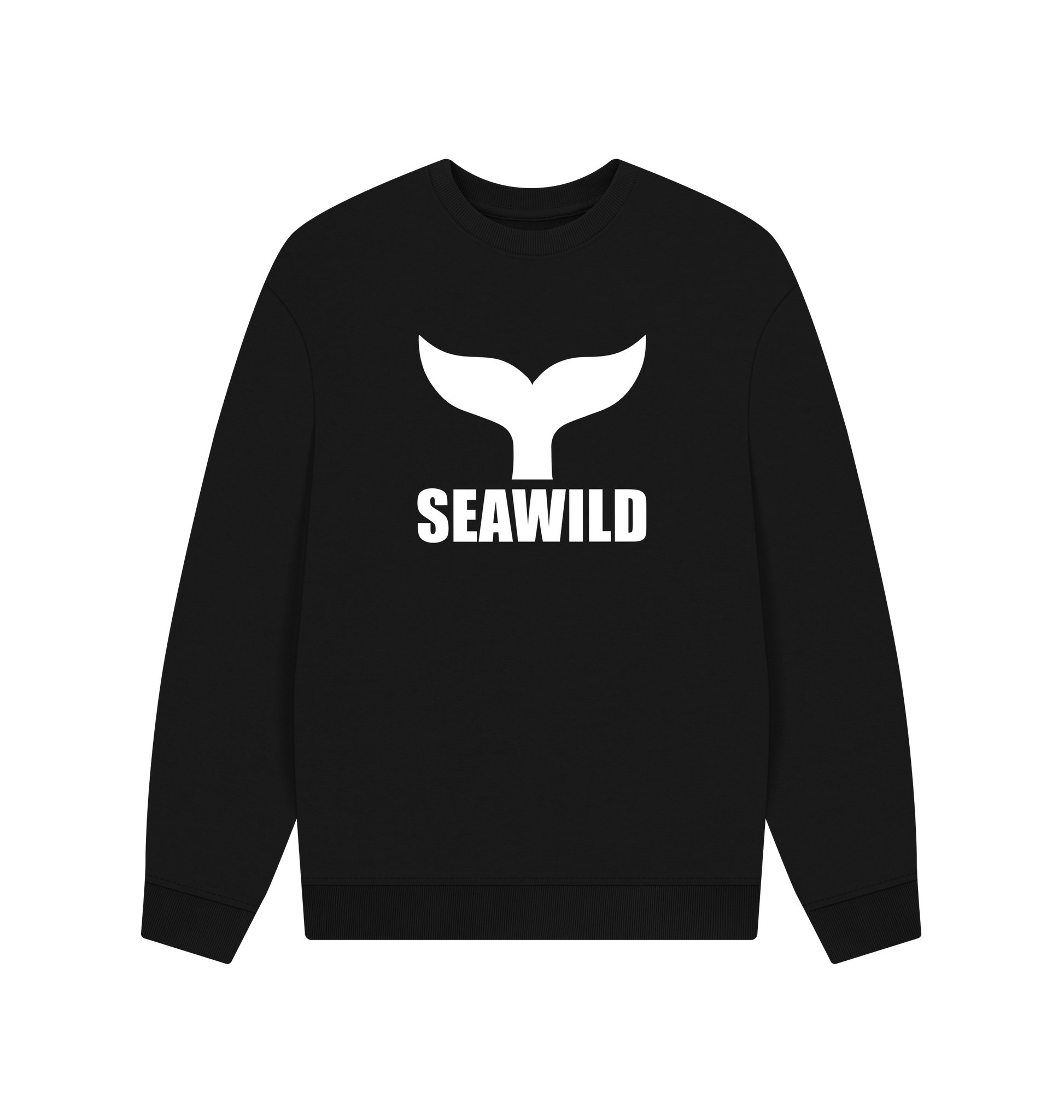 Black Printed Sweater Front