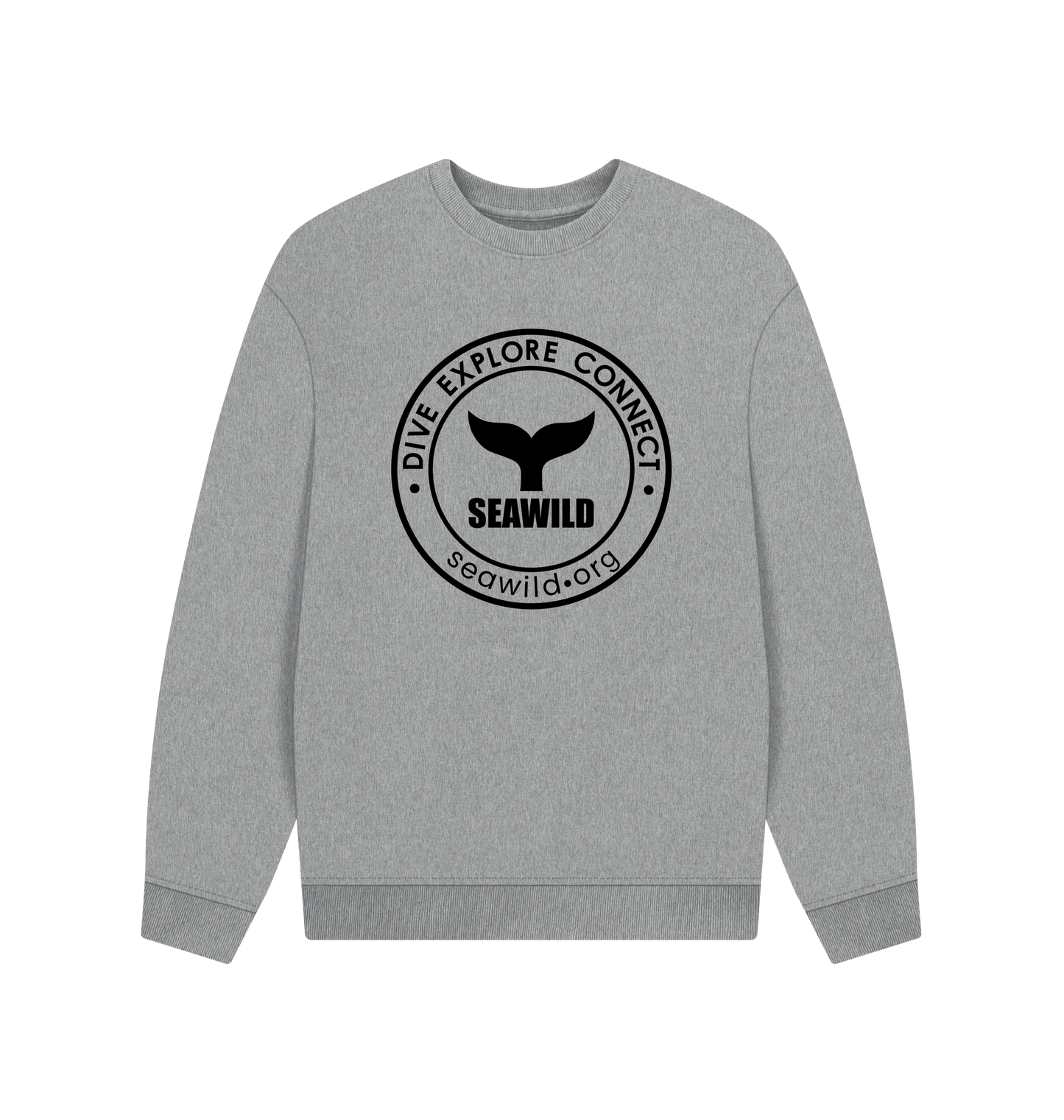 Athletic Grey Printed Sweater Front