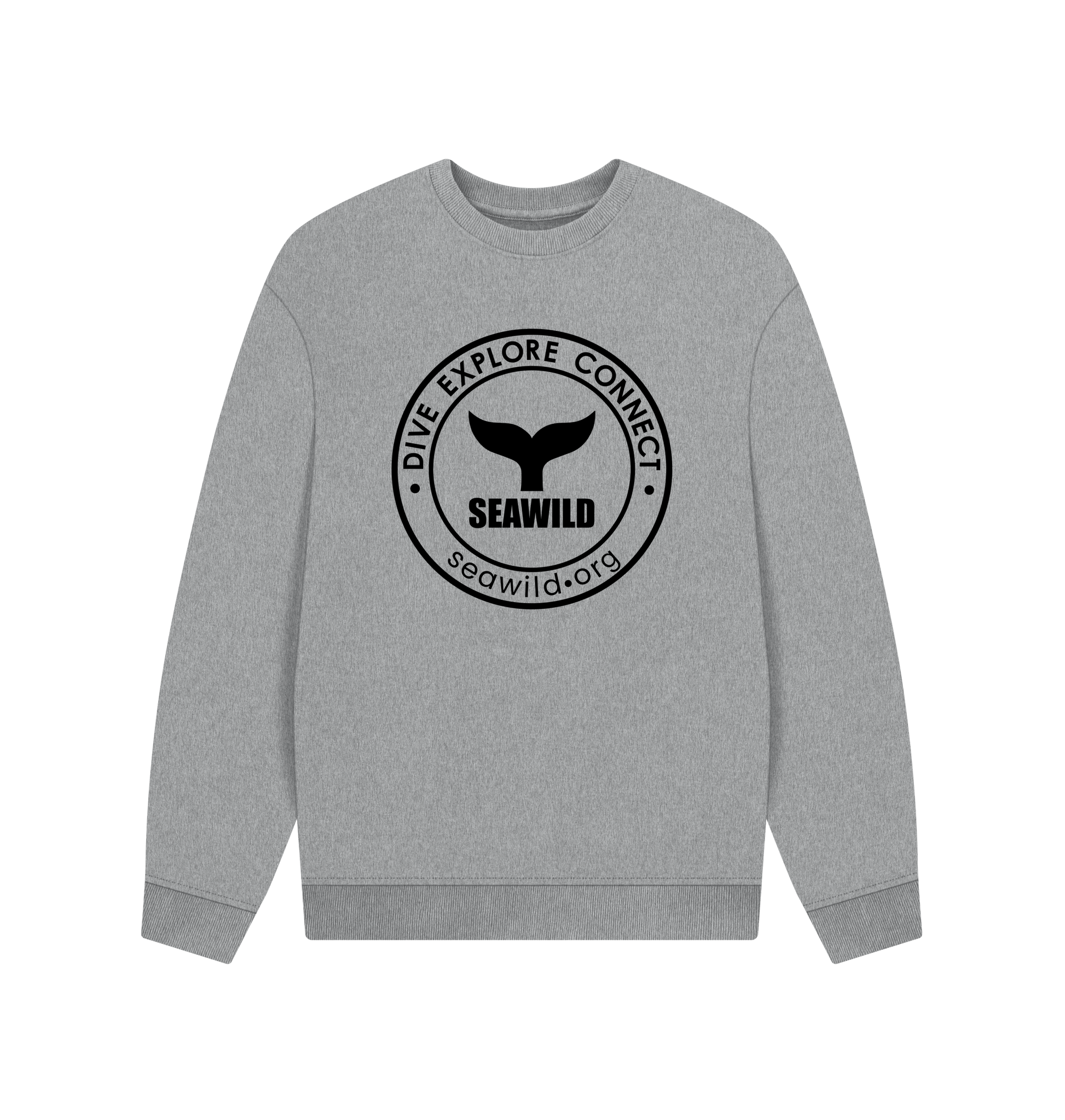 Athletic Grey Printed Sweater Front