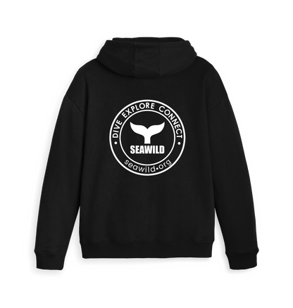 Black Zip hoody Back