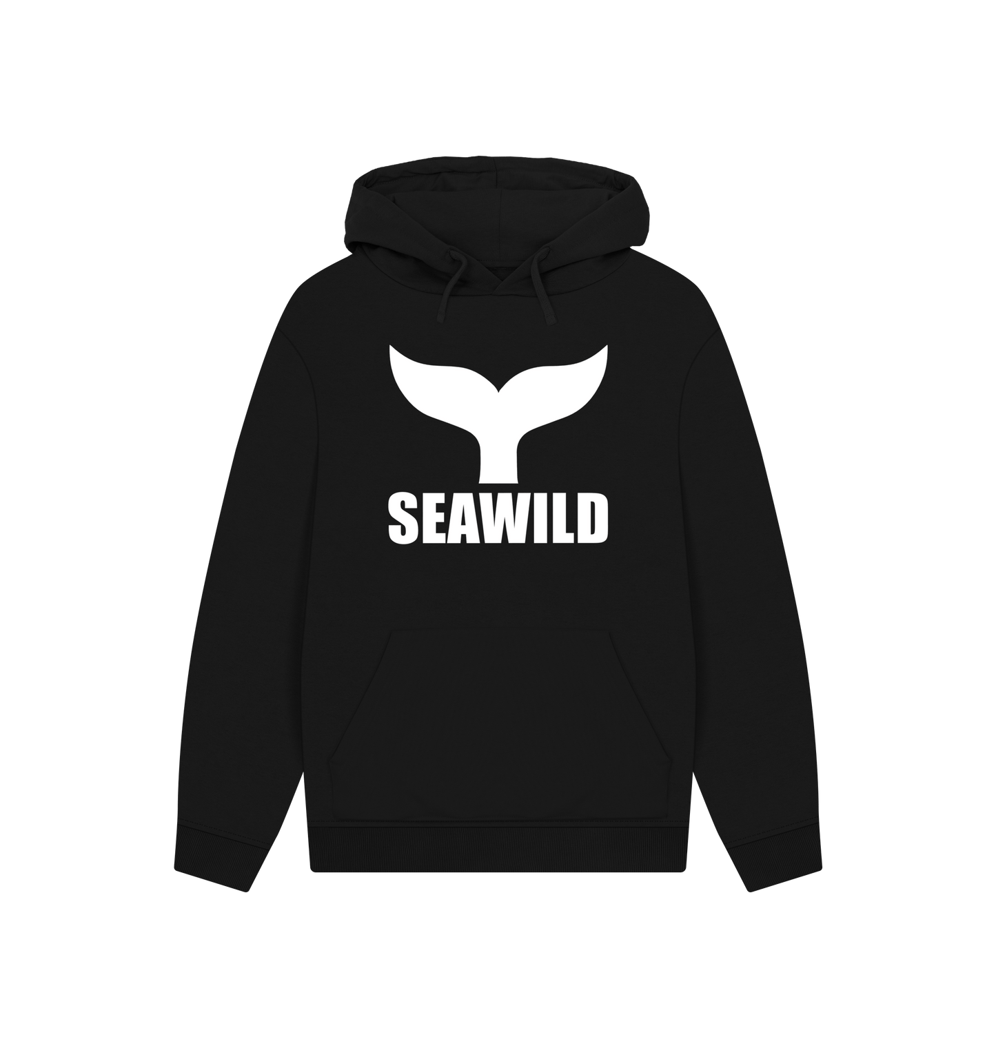 Black Printed Hoody Front