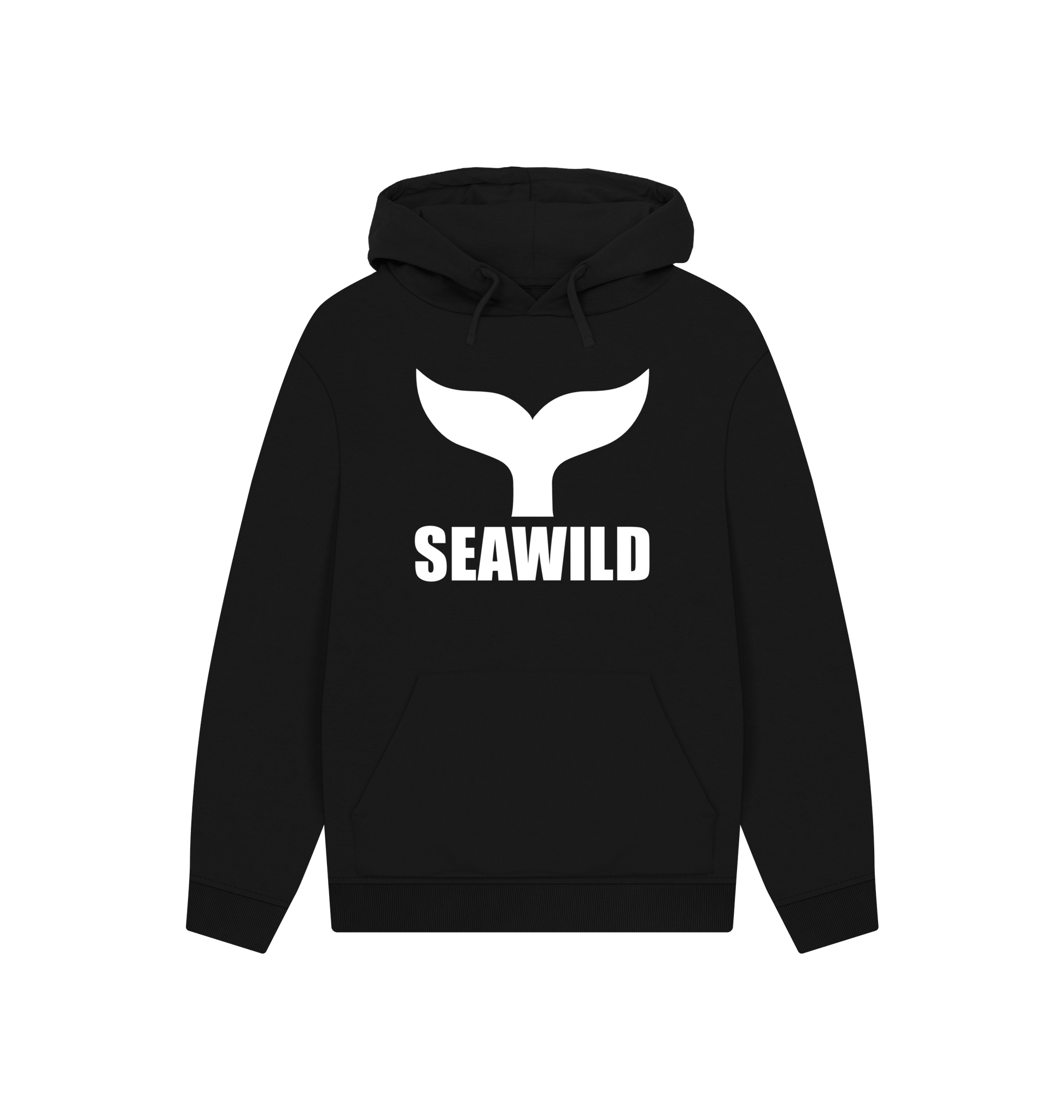 Black Printed Hoody Front