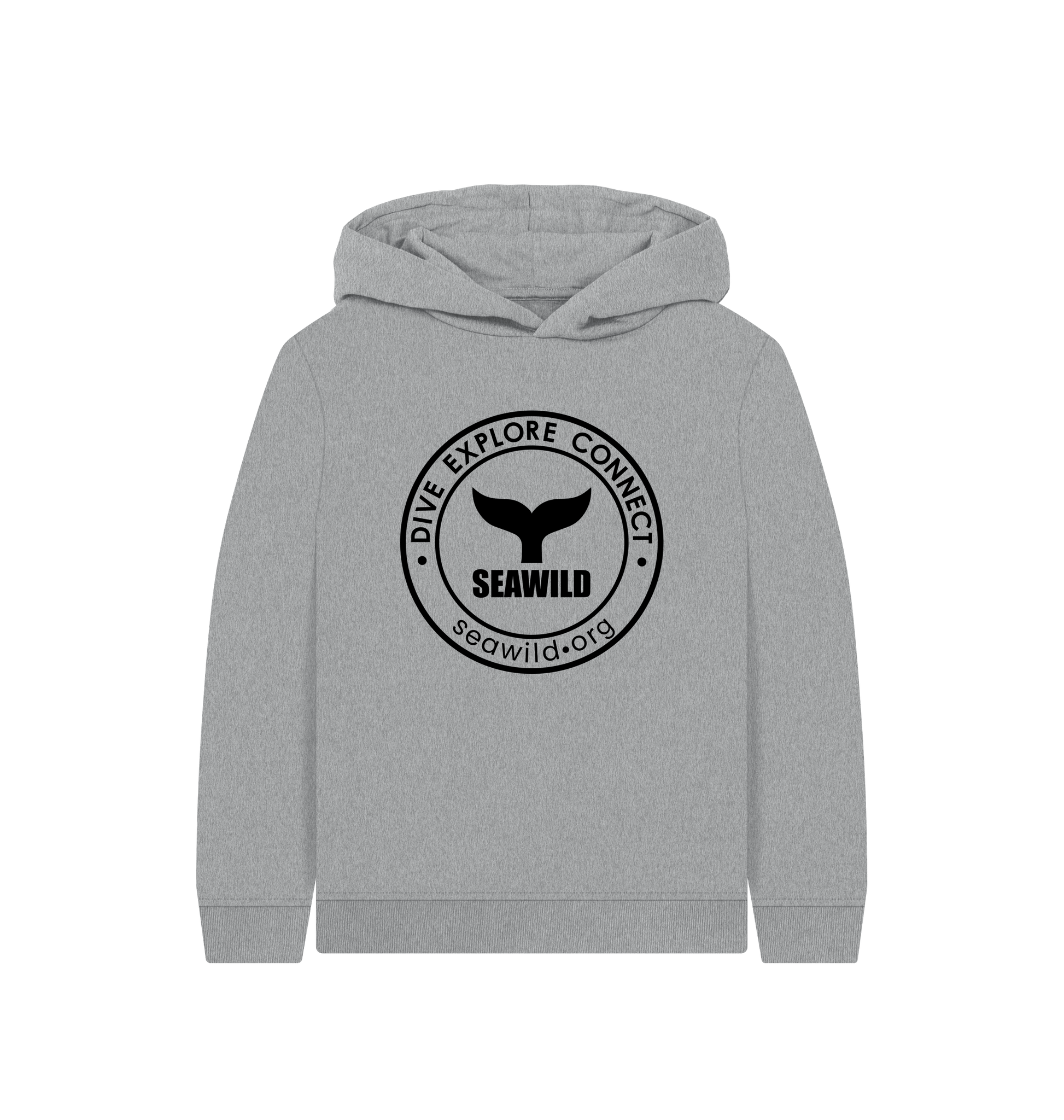 Athletic Grey Printed Kids Hoodie Front