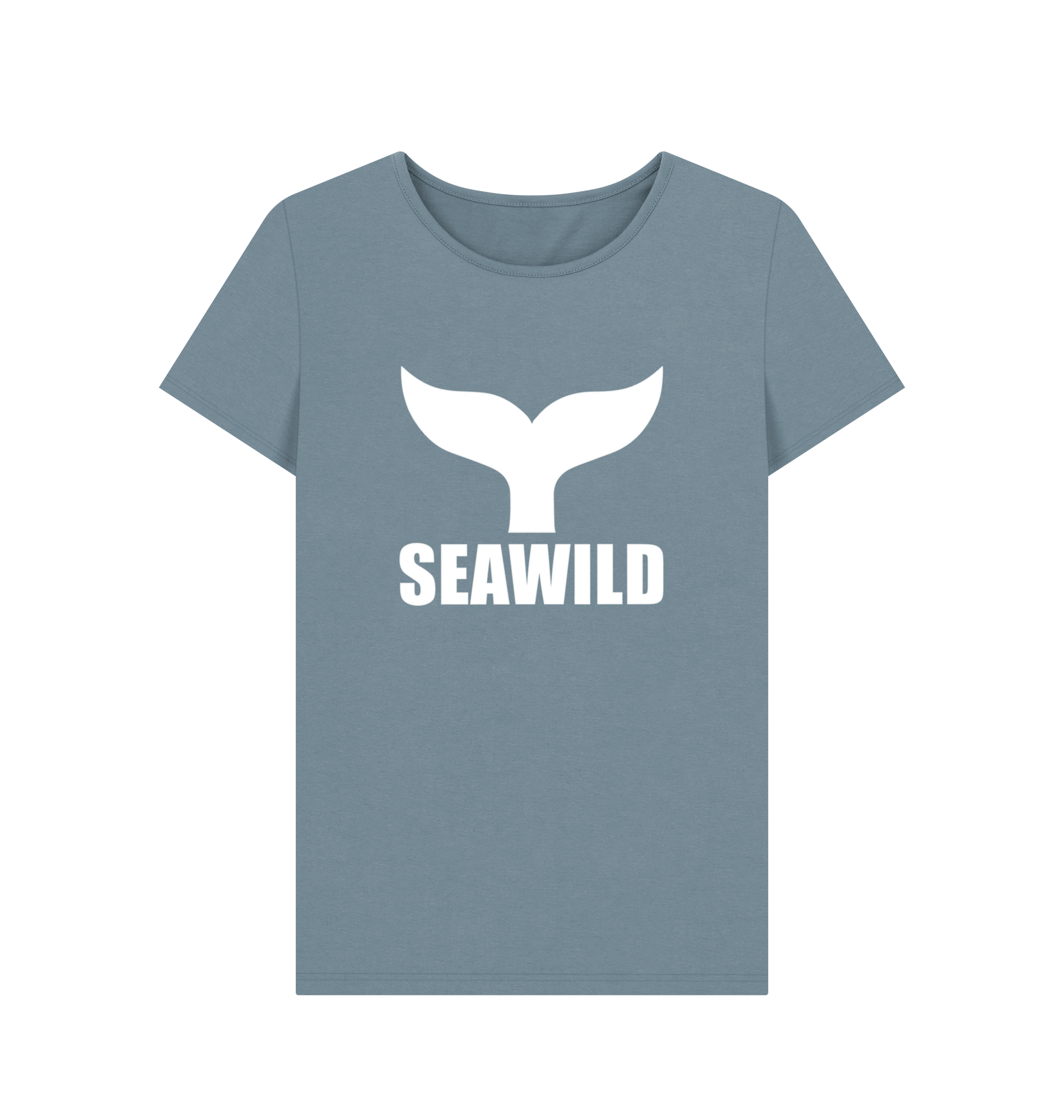 Stone Blue Printed T-shirt Front