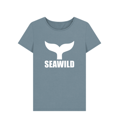 Stone Blue Printed T-shirt Front