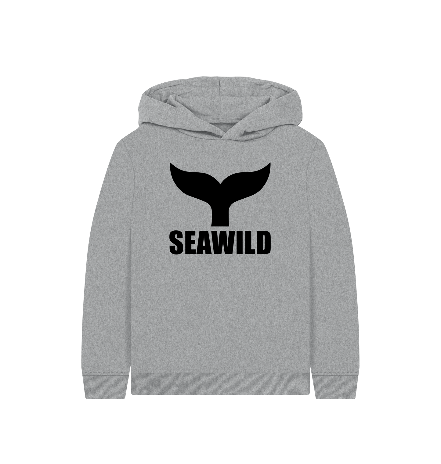 Athletic Grey Printed Kids Hoodie Front
