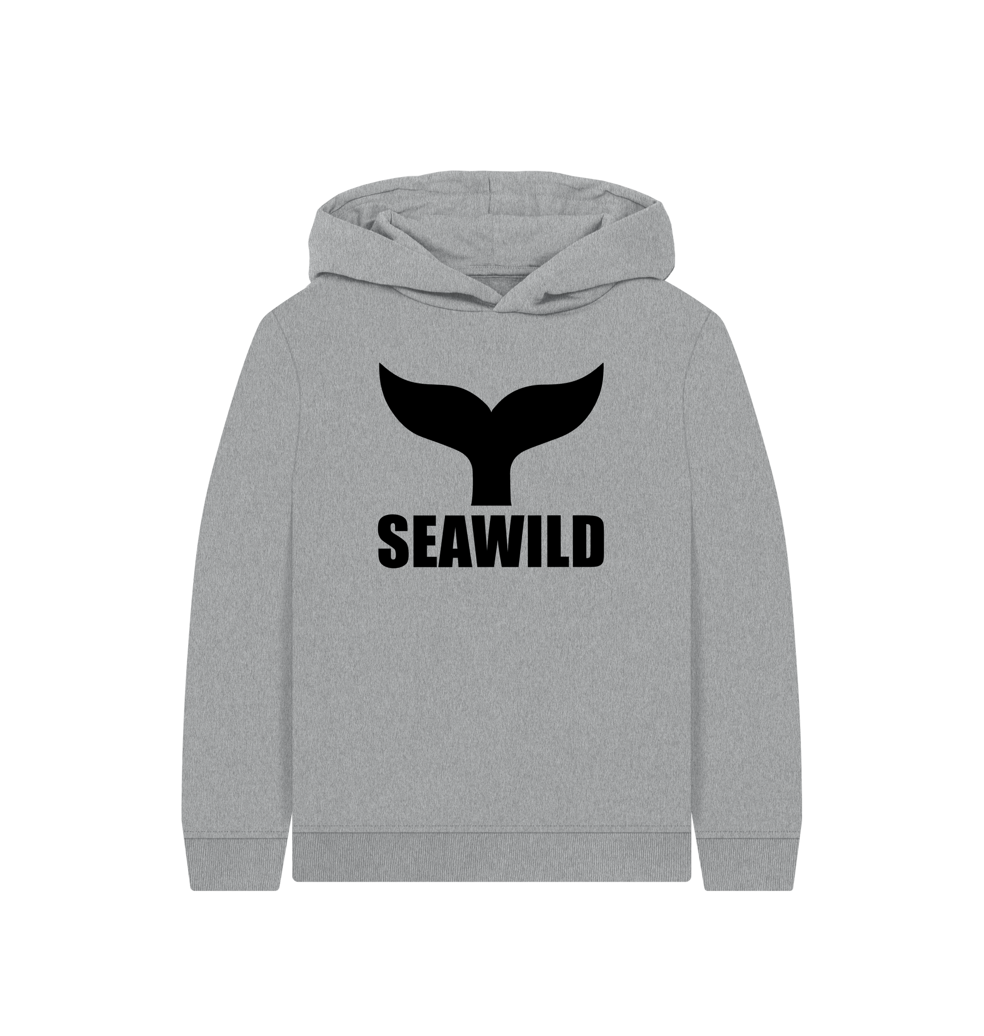 Athletic Grey Printed Kids Hoodie Front