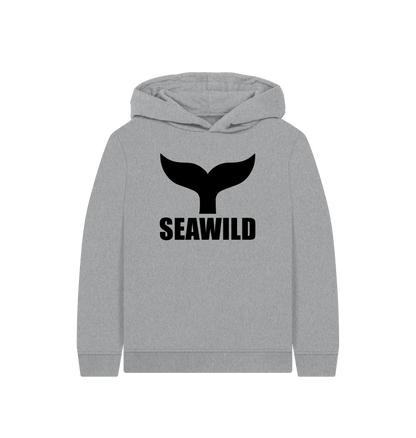 Athletic Grey Printed Kids Hoodie Front