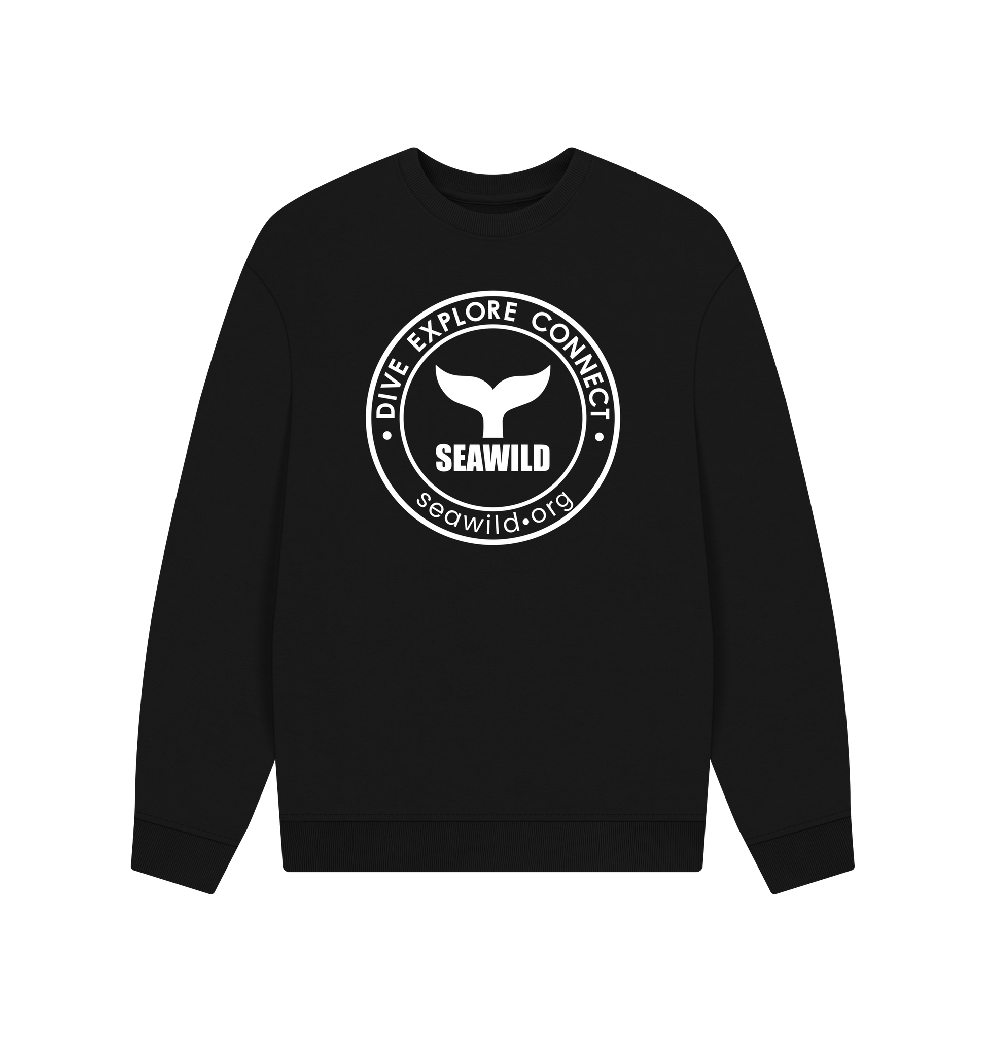Black Printed Sweater Front