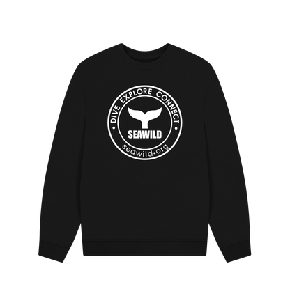 Black Printed Sweater Front