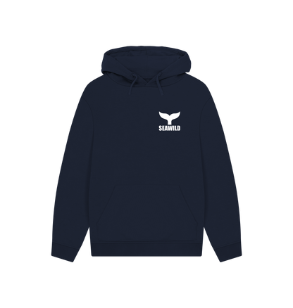 Navy Printed Hoody Front