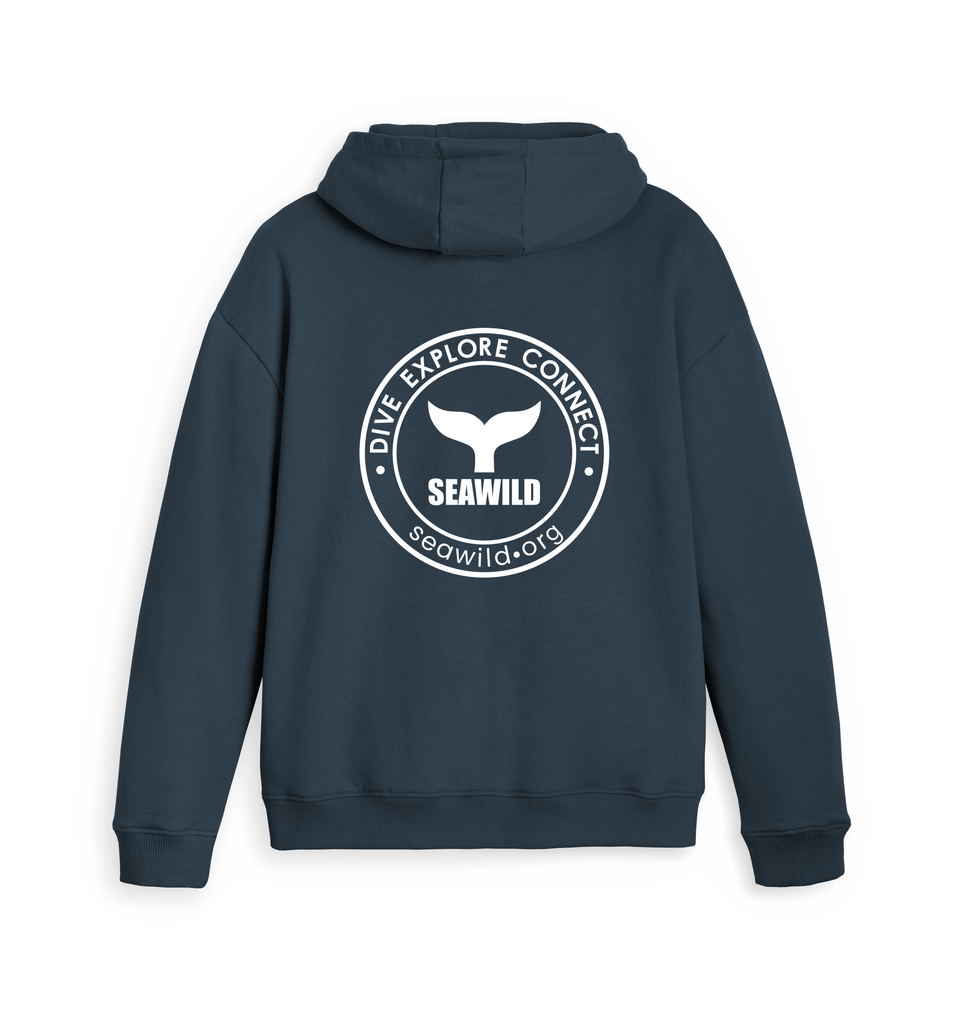 Navy Zip hoody Back