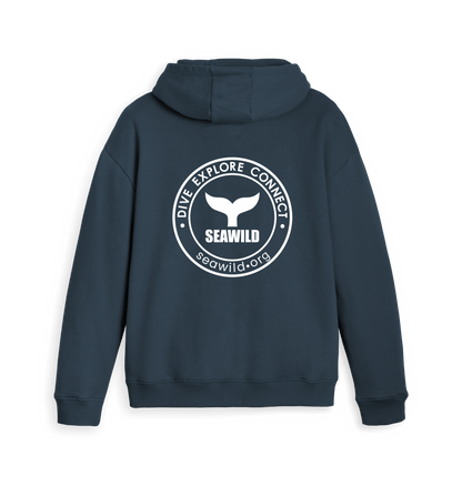 Navy Zip hoody Back