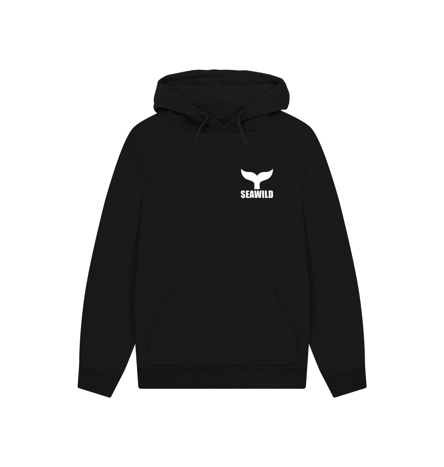 Black Printed Hoody Front