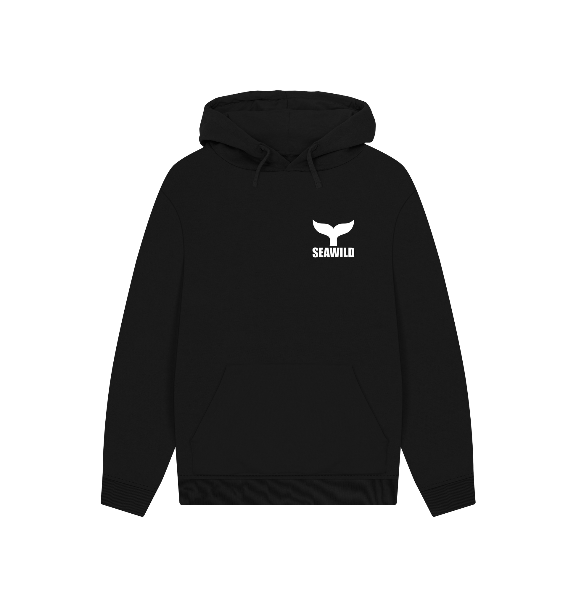 Black Printed Hoody Front