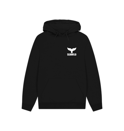 Black Printed Hoody Front