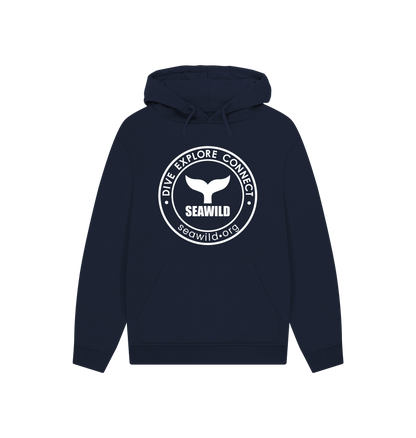 Navy Printed Hoody Front