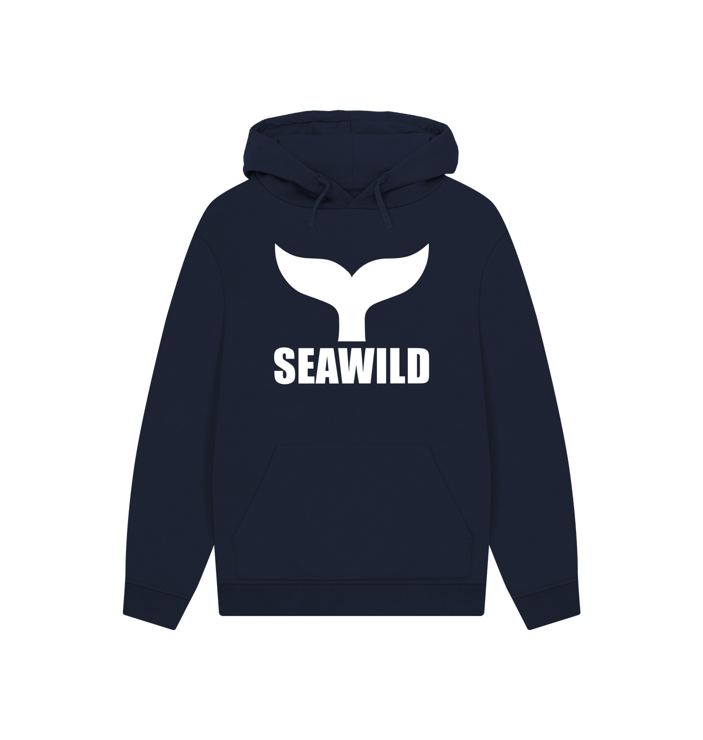 Navy Printed Hoody Front