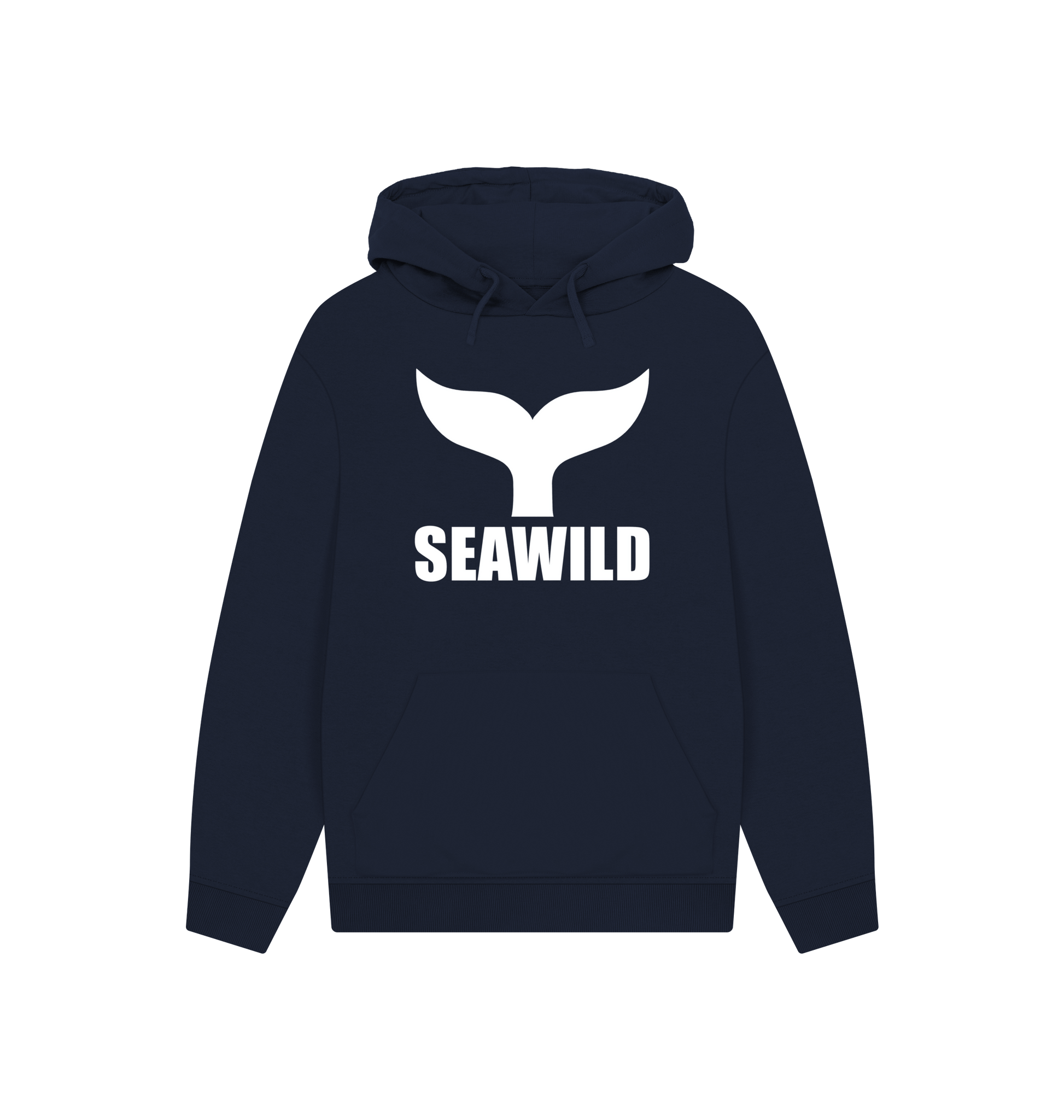 Navy Printed Hoody Front
