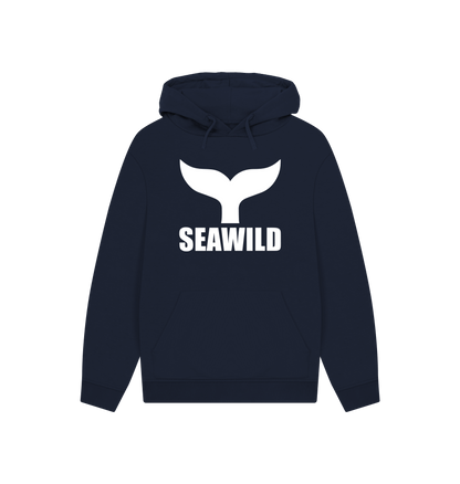 Navy Printed Hoody Front
