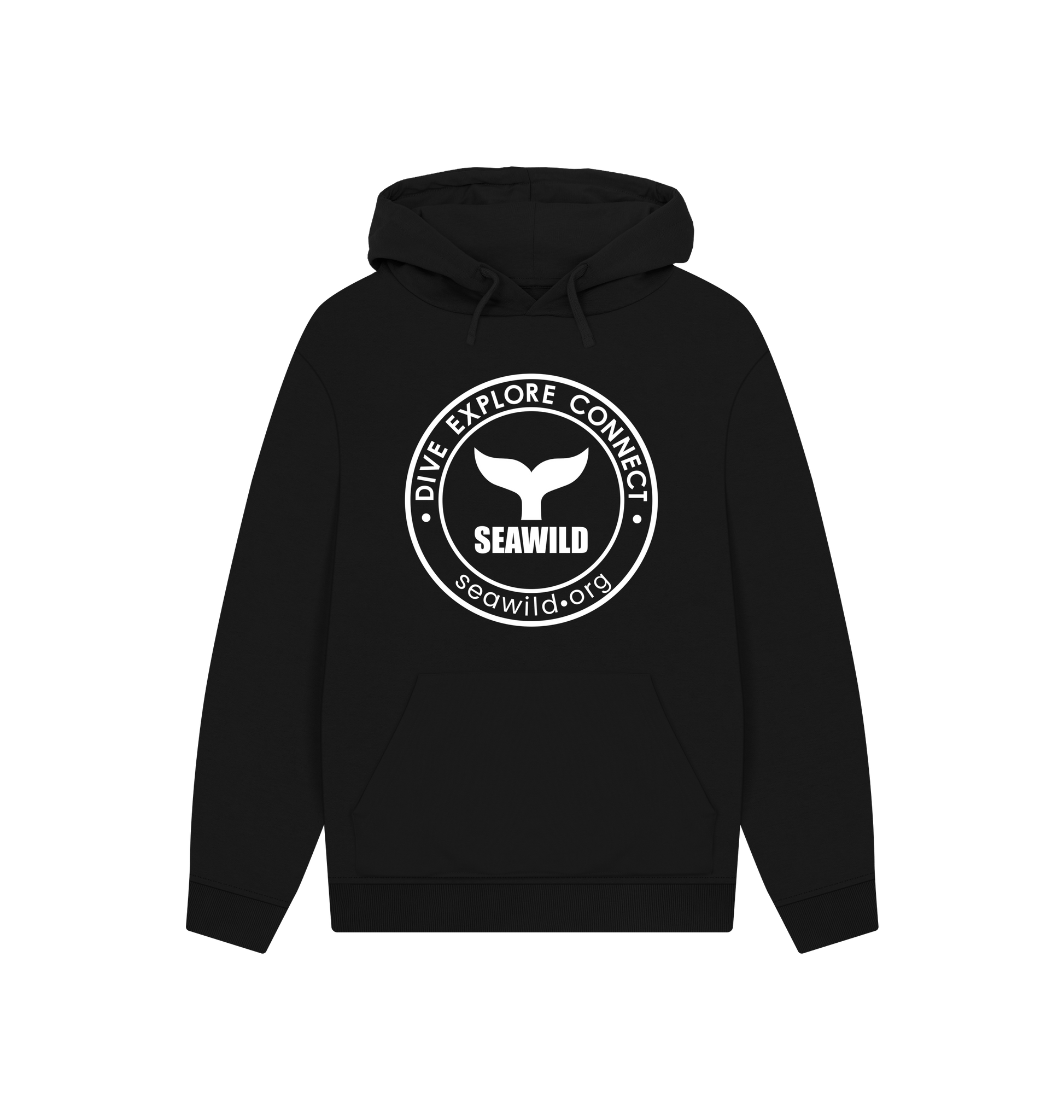 Black Printed Hoody Front