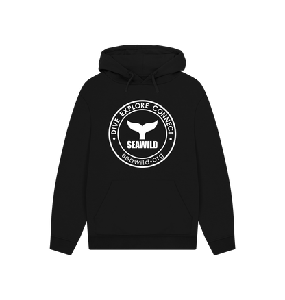 Black Printed Hoody Front