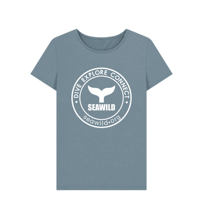 Stone Blue Printed T-shirt Front