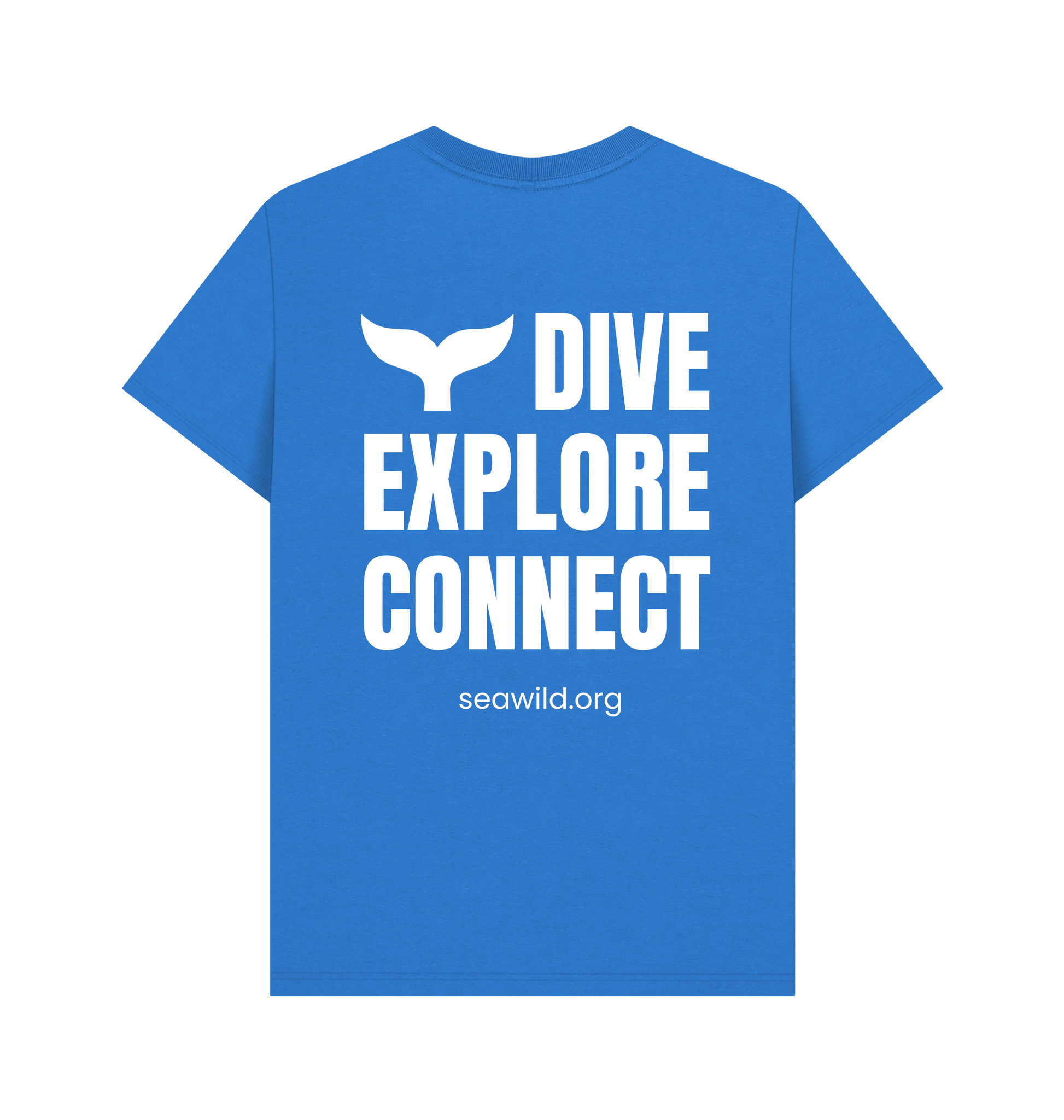 Bright Blue Printed T-shirt Back