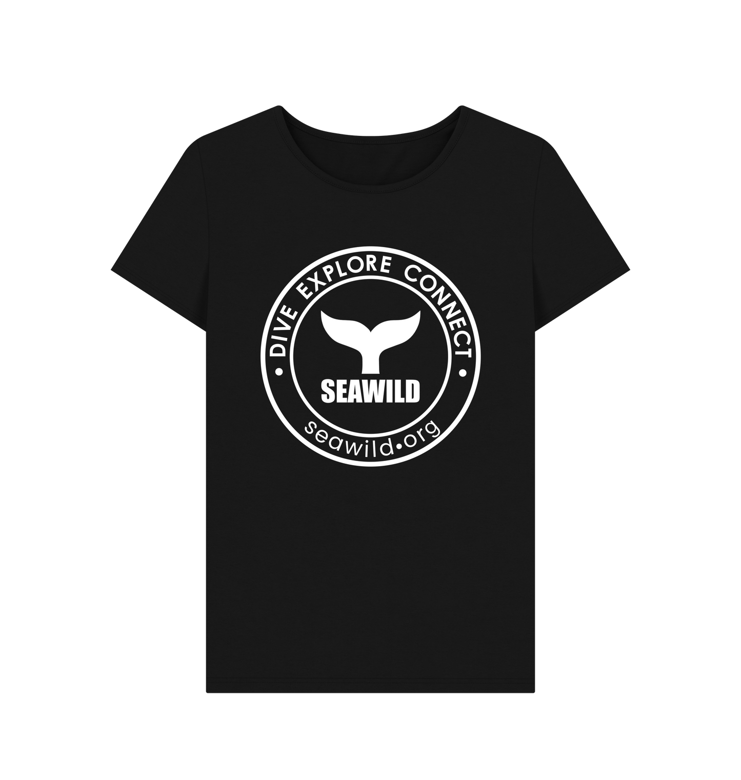 Black Printed T-shirt Front