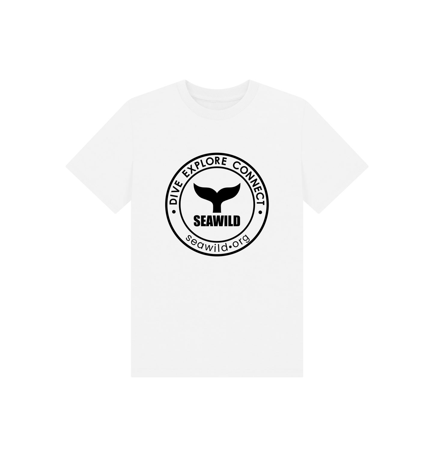 White Printed Kids T-Shirt Front