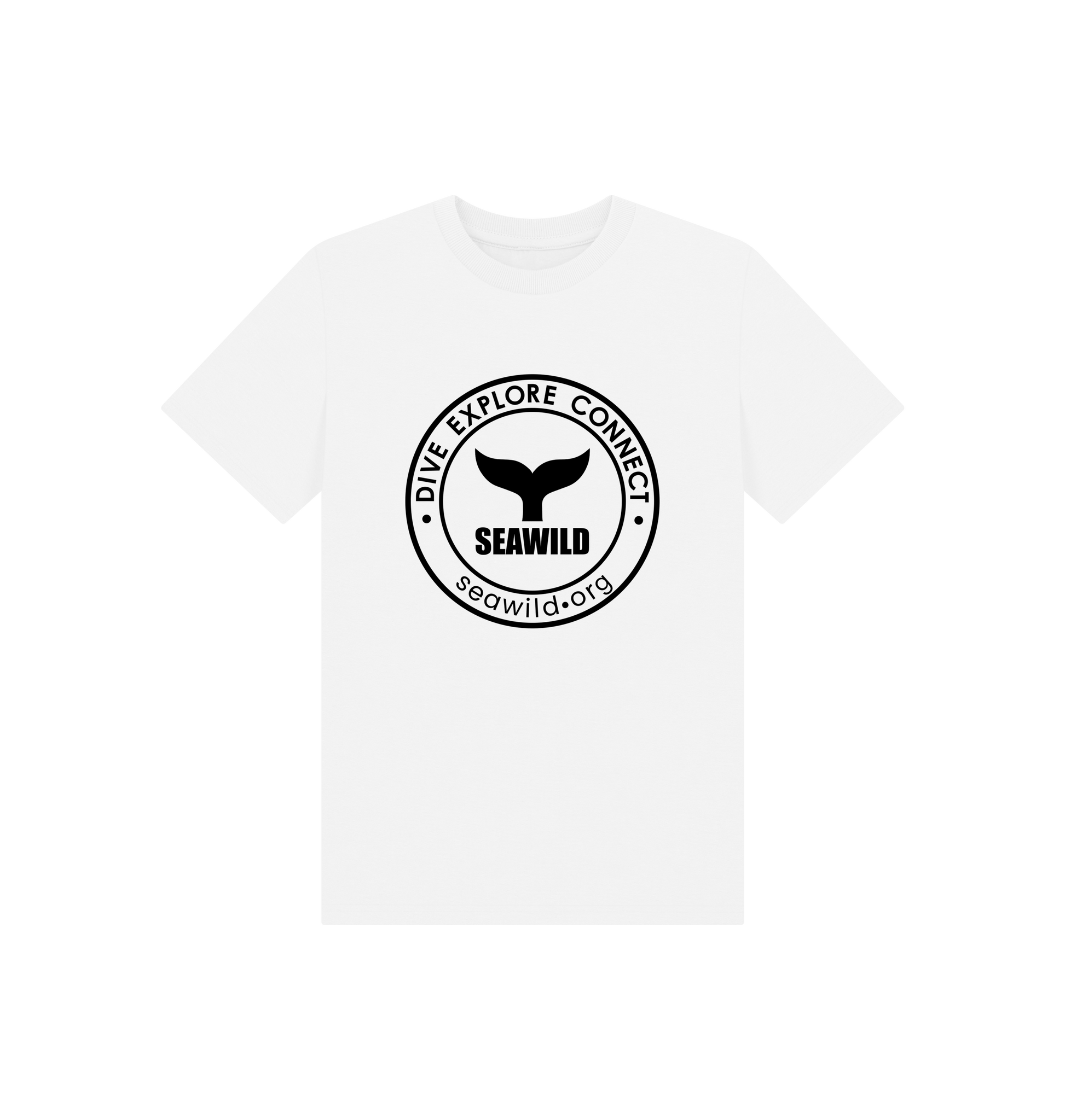 White Printed Kids T-Shirt Front
