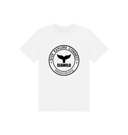 White Printed Kids T-Shirt Front