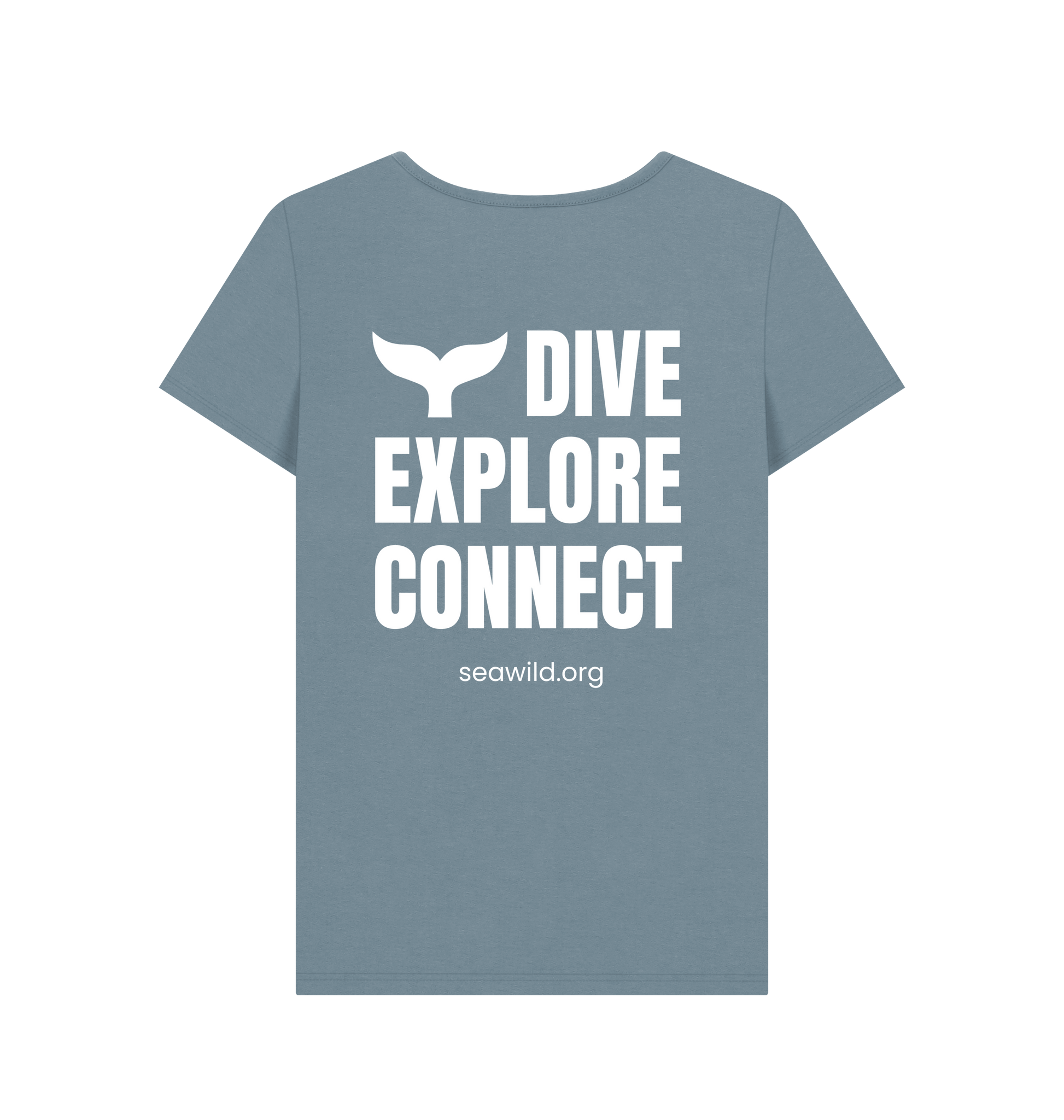 Stone Blue Printed T-shirt Back