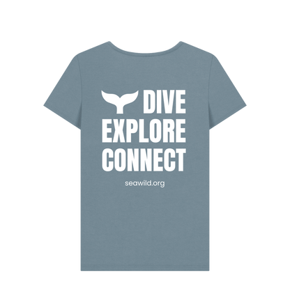 Stone Blue Printed T-shirt Back